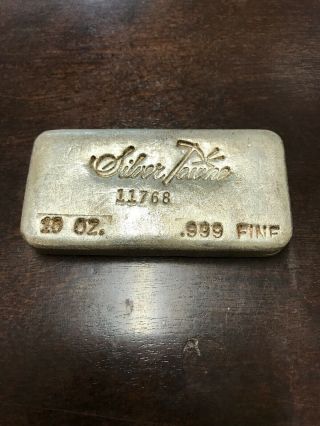 Vintage ⛏silvertowne⛏ 10 Troy Oz.  999 Silver Hand Poured Bar Waffle Back 11768