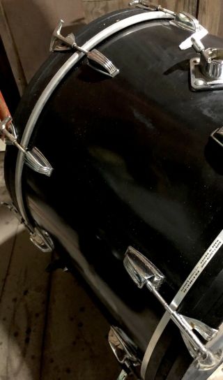 Vintage Ludwig 24” Bass Drum - “Black Cortex” - Made in USA 2