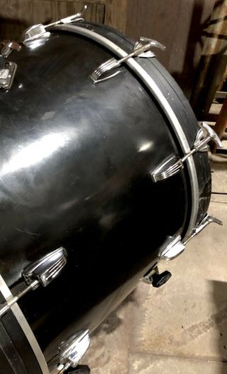 Vintage Ludwig 24” Bass Drum - “Black Cortex” - Made in USA 5