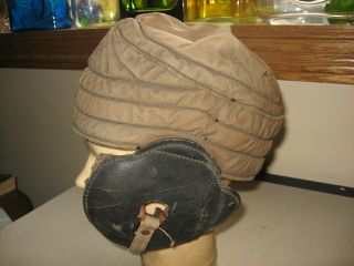 Antique Circa 1910 - 1920 Goldsmith Dog Ear Style Football Helmet Great Shape 2