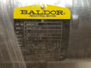 BALDOR JMM3610T 208 - 230/460V MOTOR,  3HP,  3PHASE - RARE & FAST SHIP 3