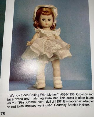 Vintage Madame Alexander Kin’s WENDY DOLL in 586 - 1956 Dress With Tag & Box 5