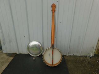 antique 5 string banjo marked THE REGAL & ELTON resonator back 6