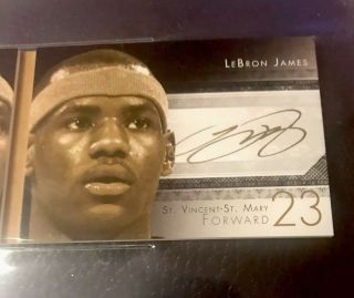 LEBRON JAMES AUTOGRAPHED 2 X 2013 EXQUISITE BOOKLET CARD LAKERS VERY RARE WOW 12
