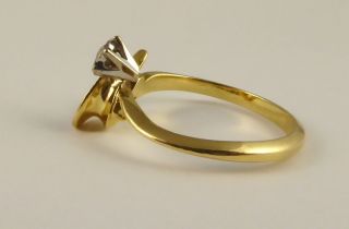 Vintage 18ct Gold Modernist Designed Ring with Diamond Size L LAYBY 2