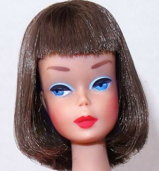 Vintage Silver Brunette Long Hair High Color American Girl Barbie Doll