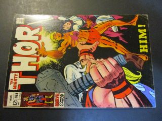 Marvel Comics Thor 165 First Appearance of HIM 1969 Vintage Old Comic Book 3