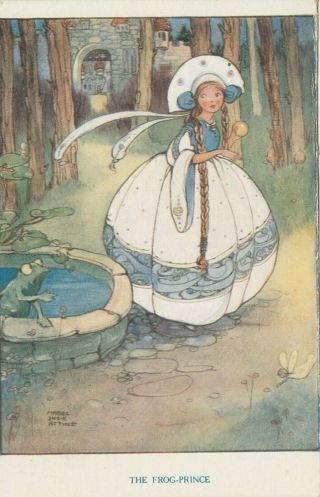Vintage Postcard Artist Mabel Lucie Attwell " Grimms Fairy Tales Series " 1900s