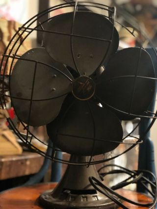 Vintage Art Deco Emerson Oscillating Electric Table Fan