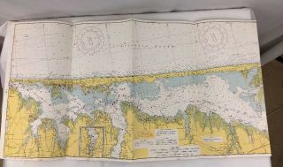 Vintage Nautical Map Chart Sandy Hook To Little Egg Harbor NJ Jan 1965 824 - SC 6