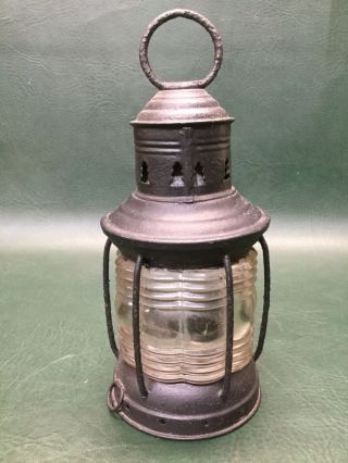 Antique Cast Iron Marine Lamp Lantern Electrified