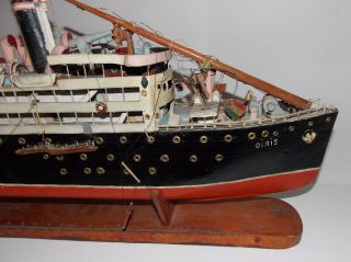 ANTIQUE HAND CRAFTED MODEL STEAM SHIP 