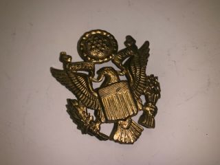 Ww2 Us Army Military Officer Cap Hat Badge - Luxenberg York