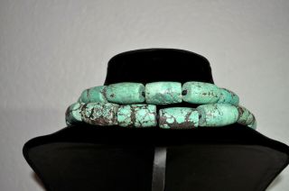 Vintage turquoise necklace from Nagaland,  India from before 1978 44 