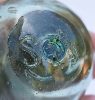 Japanese Glass Fishing Float,  Wp Mark 238,  3.  10 " Diameter,  " Sa "