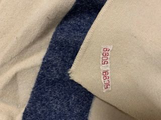 Vintage US NAVY Wool Felt Blanket WWII USN 4