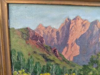 VTG CALIFORNIA LISTED ARTIST AMY DIFLEY BROWN PLEIN AIRE YOSEMITE PAINTING 4