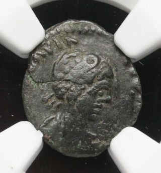 Galla Placidia,  Ad 421 - 450,  Rare Empress,  Ngc Ch F