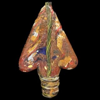 Rare Huge Phoenician Votive Glass Arrow Head Artefact 300bc Quality (1)