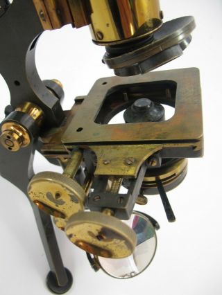 Antique Microscope by W.  Watson.  ' Edinburgh ' model.  Cased. 10