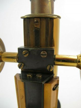Antique Microscope by W.  Watson.  ' Edinburgh ' model.  Cased. 4