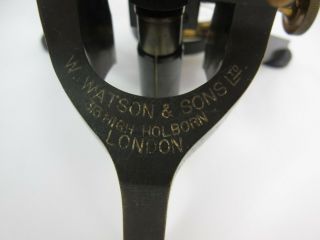 Antique Microscope by W.  Watson.  ' Edinburgh ' model.  Cased. 5