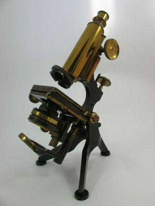 Antique Microscope by W.  Watson.  ' Edinburgh ' model.  Cased. 7