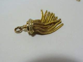 Antique Victorian Rose Gold Filled Pocket Watch Chain Bracelet Tassel Fob 7.  5 