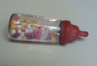 Vintage Lynne Doll Nurser Glass Baby Bottle Candy Container T H Stough Co 3