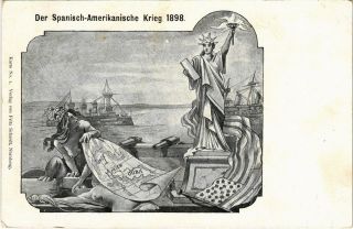 Pc Us,  Propaganda/politics,  Spanish - American War 1898,  Vintage Postcard (b16325)
