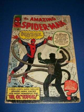 Spider - Man 3 Rare Silver Age Origin & 1st Doc Ock Huge Key Dr.  Octopus