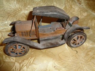 Very Old Vintage Wind Up Tin Car Japanese Parts Only
