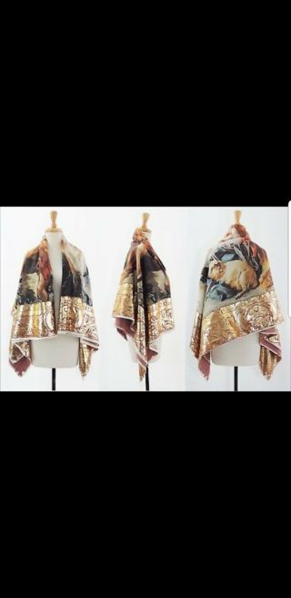 Vivienne Westwood 1991 Portrait Scarf Shawl Archival Very Rare