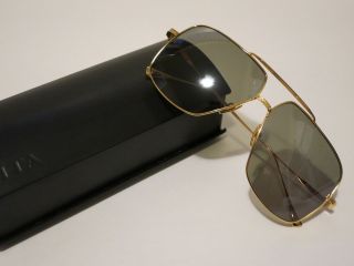 Dita Flight 005 7805d 18k Gold Vintage Green Glasses Eyewear Sunglasses On