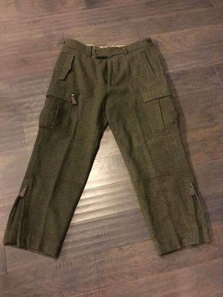 Polo Ralph Lauren Cargo Pants Men’s Vintage 38 X 30 Italy Wool Military Utility