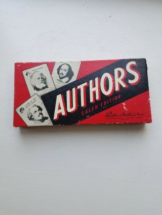 Vintage Game Of Authors Salem Edition Parker Brothers 1943 Toy Complete