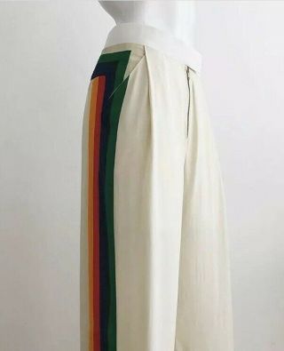 Celine Rainbow Silk Foulard Print Trousers Pants Ss2011 Rare Phoebe Philo 38 Fr