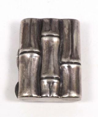 Vintage Tiffany & Co 925 Sterling Silver Small Bamboo Trinket Pill Box 23.  6g J6