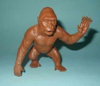 1960s Marx Jungle Play Set Large Hard Plastic 6 Inch Gorilla Figure