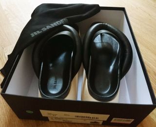 Jil Sander Geisha Platform Flip Flops Wedge Sandals Thong Designer Couture Rare