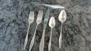 Lark By Reed & Barton Sterling Silver Flatware 12 Set Of 5,  6 Butter & 4 Serving