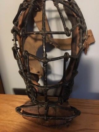 Antique Wilson Catcher ' s Mask Face Guard Metal Cage Spitter Baseball 2