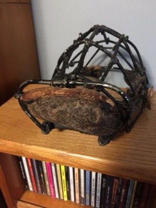 Antique Wilson Catcher ' s Mask Face Guard Metal Cage Spitter Baseball 3