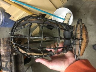 Antique Wilson Catcher ' s Mask Face Guard Metal Cage Spitter Baseball 4