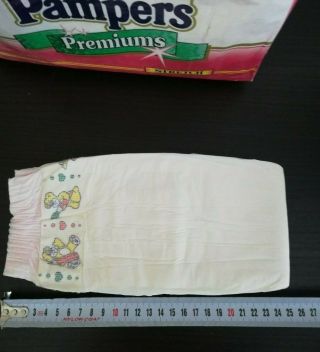 Vtg Pampers Premiums Stretch 26 Girls Diaper Sz Junior XL 12 - 25Kg,  26 - 55Lbs RARE 8