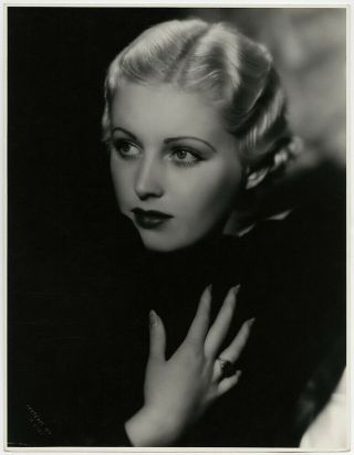Art Deco Glamour Girl June Vlasek Lang Large Vintage 1930s Otto Dyar Photograph