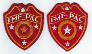 Usmc Ww2 Fmf - Pac Fleet Marine Force Pacific Supply Gold & White Star Variants