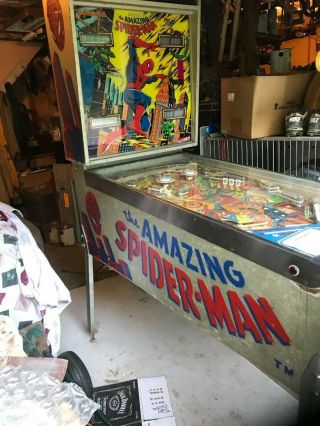 Vintage 1980 Gottlieb Spider - Man Pinball Machine
