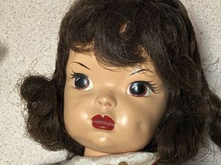 Vintage 16” Terri Lee Doll Dark Wiry Wig - Majorette 10