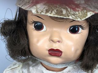 Vintage 16” Terri Lee Doll Dark Wiry Wig - Majorette 2